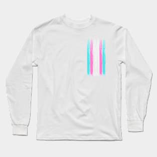 Pride Collection - Transgender Pride Flag (Paint Streak/Vertical) Long Sleeve T-Shirt